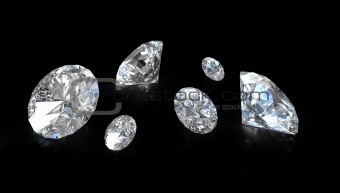 Few old european round cut diamonds