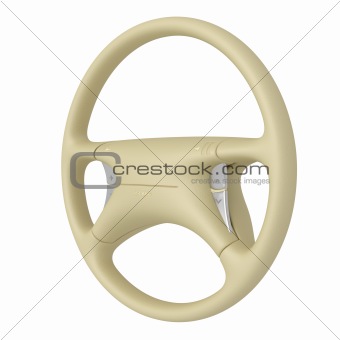 Beige steering wheel