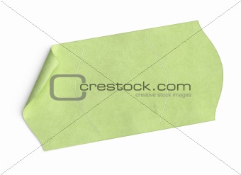 customizable price tag, green sticker over white