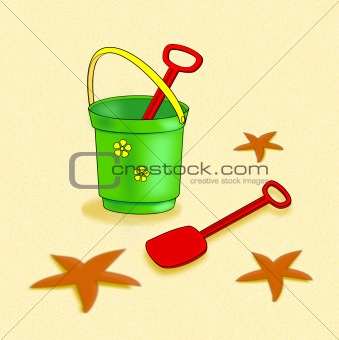 Bucket, Shovel and Starfish