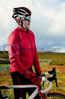 Cyclist and his bike