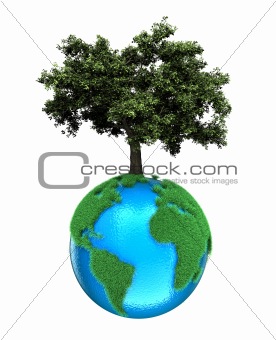 Planet with a tree