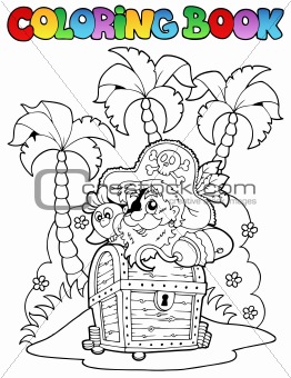 Coloring book with pirate topic 1