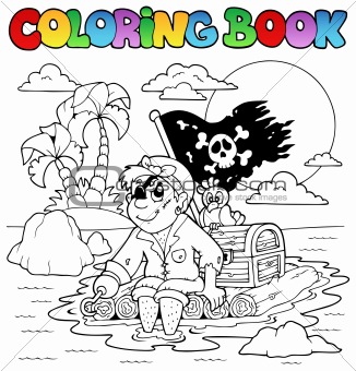 Coloring book with pirate topic 2