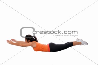Yoga back stretching exercise fitness