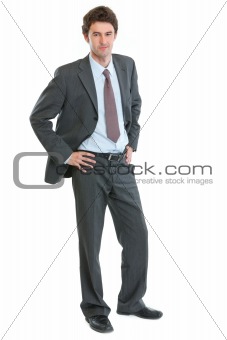 Full length portrait of modern businessman