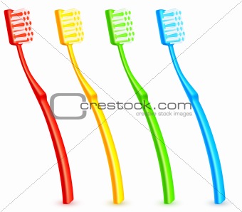 Color toothbrushes.