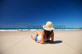 resting at Zahara beach