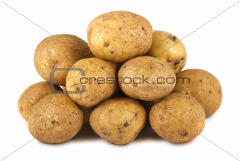Bunch of raw potatoes