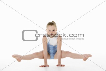 Studio Portrait Of Young Female Gymnast