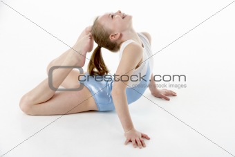 Studio Portrait Of Young Female Gymnast