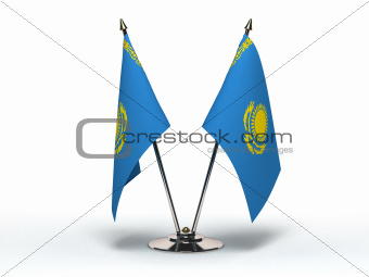 Miniature Flag of Kazakhstan (Isolated)