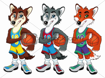 Basketball mascots.