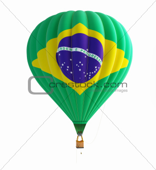 hot air balloon isolated on a white background