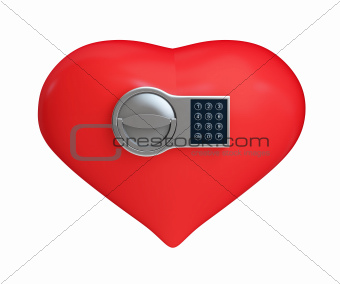 heart on the electronic lock