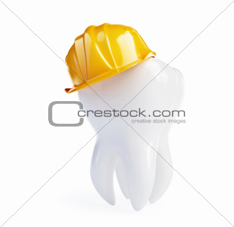 tooth in a working helmet