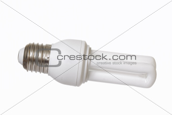 Energy Saving Lightbulb on White Background.