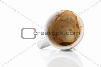 empty cup of espresso