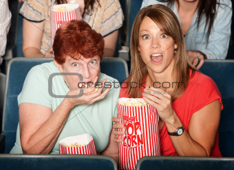 Scared Ladies in Theater