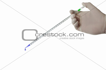 pipette in hand