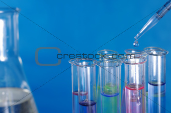 test-glass and pipette