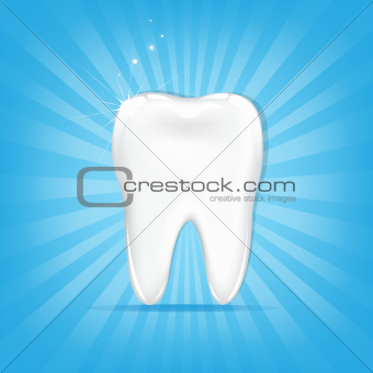Tooth With Sunburst