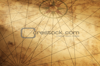 Background image with paper texture and compass 