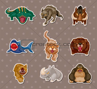 angry animal stickers