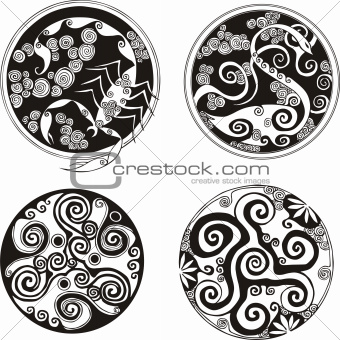 Round spiral designs