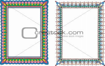 Two colorful frames
