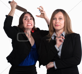 Back Stabbing Businesswomen