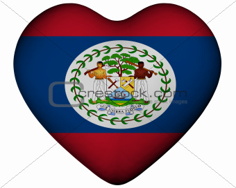 Heart with flag of Belize
