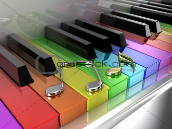 The rainbow piano