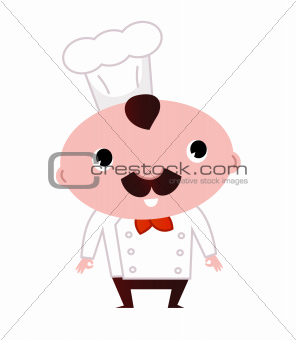Happy cook isolated on white