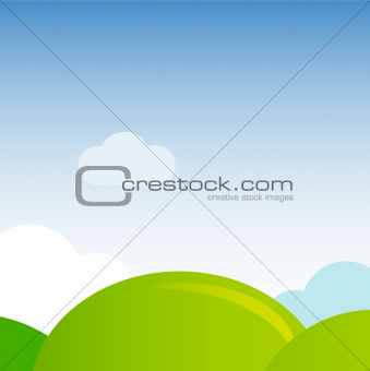 Green meadow nature background