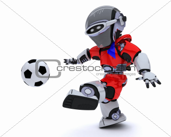 Robot playing soccer