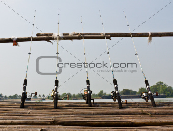 Fishing Poles on Pier 
