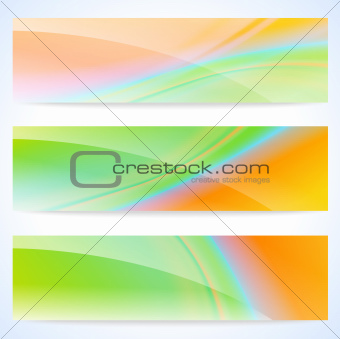 Glossy soft abstract banners