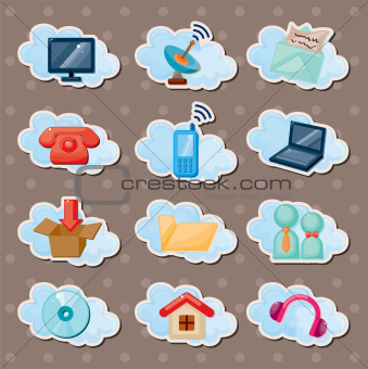 cloud web stickers