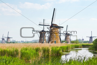 Eight from the nineteen windmills in Kinderdijk