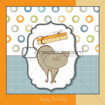 birthday card with catr