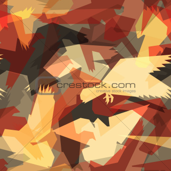 Abstract bird tile