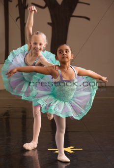 Ballerinas Pose Together