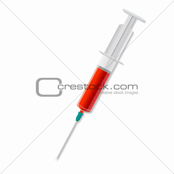 Syringe for a blood test