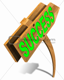 Wooden Success Sign