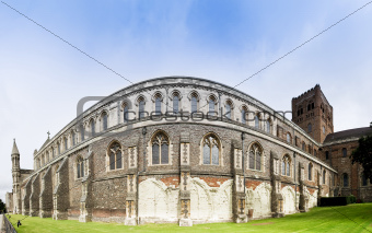 st albans cathedral wall england