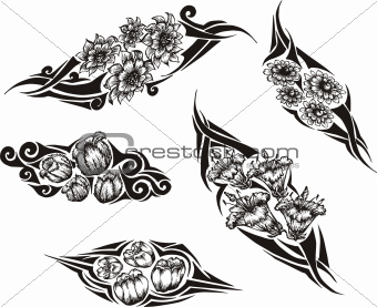 Tribal Flower Tattoos