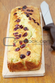 Zucchini bread with cranberries