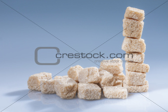 Brown sugar cubes - horizontal