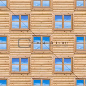 Seamless Wooden Cottage Wall